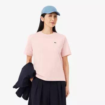 Женская футболка Lacoste Loose Fit из мягкого хлопка