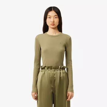 Женская футболка Lacoste Slim Fit с длинными рукавами