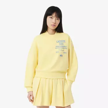 Женская толстовка Lacoste Loose Fit с плиссированным принтом