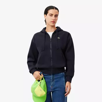 Женская толстовка Lacoste с капюшоном на молнии