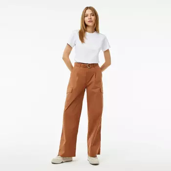 Женские хлопковые брюки-карго Lacoste