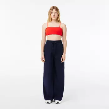 Женские хлопковые брюки Lacoste Loose Fit