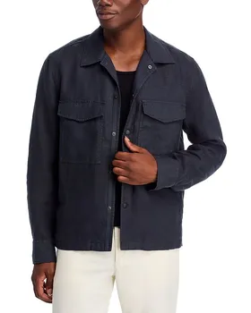 Ангус — льняная рубашка-пиджак rag & bone, черный