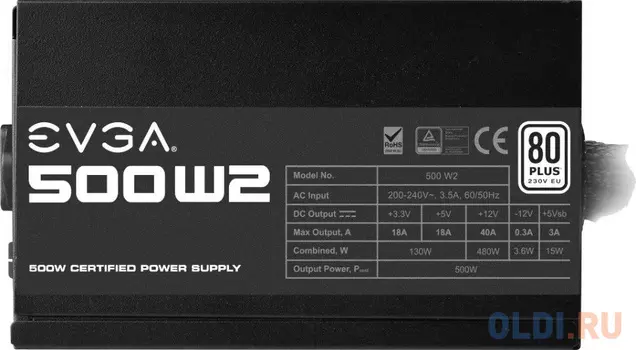 Блок питания EVGA 100-W2-0500-K2 500 Вт