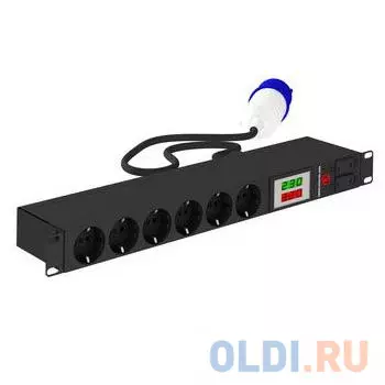 Блок распределения питания C3 Solutions SOC 230.32A2.VA-6S-IEC309 B NT345147 гор.размещ. 6xSchuko 32A IEC 309 2.5м