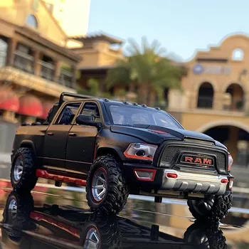 Новый 1:32 Dodge Ram TRX Пикап Грузовик Модель Легкосплавного Автомобиля Литая Игрушка Внедорожник Звук и Свет Инерционный Моделирование Детская Игрушка Подарок Мальчику красный