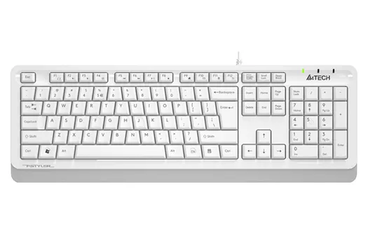 Клавиатура проводная A4Tech Fstyler FKS10, мембранная, USB, белый/серый (FKS10 WHITE)