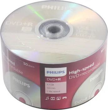 Диск Philips DVD+R, 4.7Gb, 16x, Bulk, 50 шт (DR4S6U50F/97)