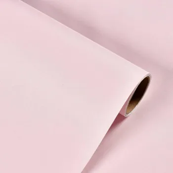 5 м однотонные самоклеящиеся обои DIY водонепроницаемые наклейки на стену, декор для мебели для комнаты 60cmX5m матовый черный