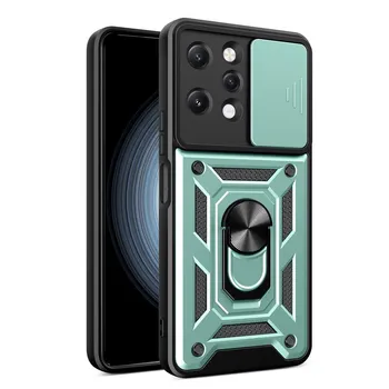 Противоударный чехол KEYSION для Redmi 12 12C, защитное кольцо для камеры, чехол-подставка для телефона Xiaomi Redmi Note 12 12S 12 Pro + 5G for Redmi 12 красный