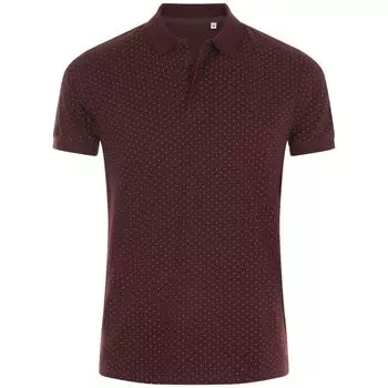 Рубашка поло мужская BRANDY MEN, бордовая с белым, размер XXL