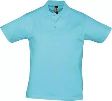 Рубашка поло мужская Prescott men 170 бирюзовая, размер S