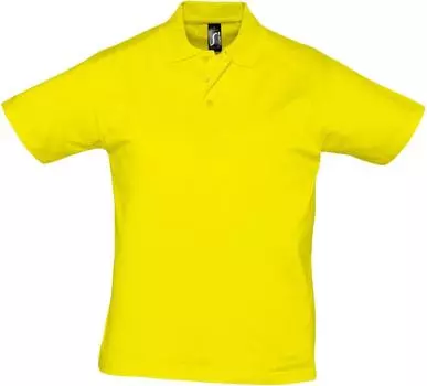 Рубашка поло мужская Prescott men 170 желтая (лимонная), размер L