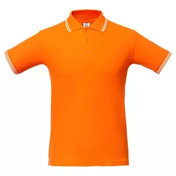 Рубашка поло Virma Stripes, оранжевая, размер XXL
