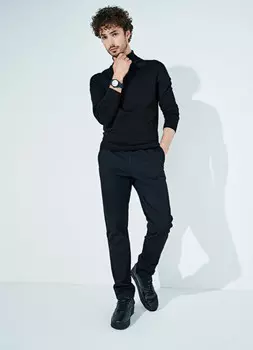 Базовые брюки Chino из твила, Черный