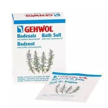 Gehwol, Bath Salt, Соль для ванны с розмарином, 10 пакетов по 25 г
