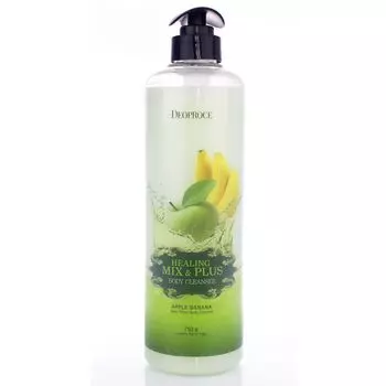 Гель для душа яблоко и банан, Deoproce Healing Mix and Plus Body Cleanser Apple Banana 750 мл