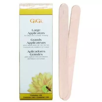 GI-GI Large applicators Шпатель деревянный большие (для тела и области бикини) 100 шт
