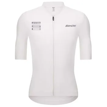 Джерси с коротким рукавом Santini Pirelli Wheel, белый