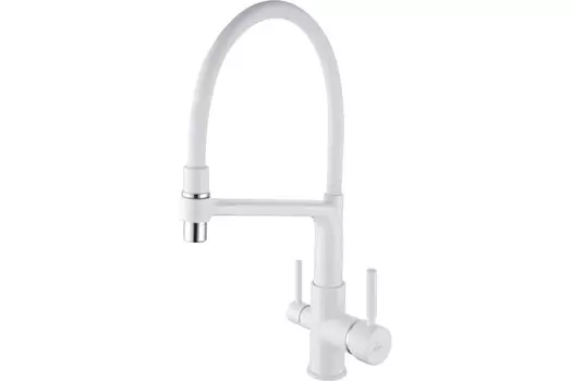 Смеситель для кухни Rose R658C белый