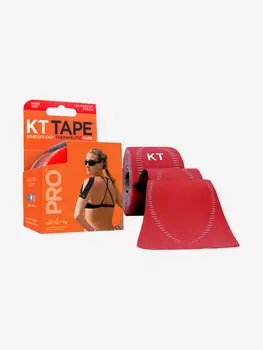 Кинезио тейп KT Tape PRO для тела спортивный, 25 х 5 см, 20 шт, красный, Красный