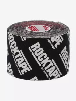 Кинезиотейп Rocktape H20 5 см х 5 м, черный логотип, Черный