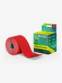 Кинезиотейп RaveTape BASE 55, Красный