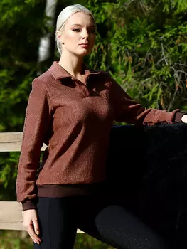 Кофта флисовая для верховой езды Sheikh horse brand, Коричневый