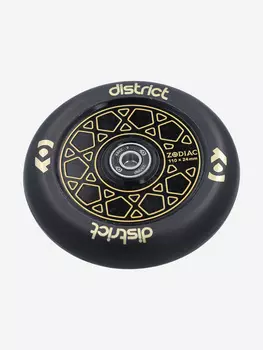 Колесо District Zodiac 110 мм с подшипниками ABEC-9 для трюковых самокатов, Черный
