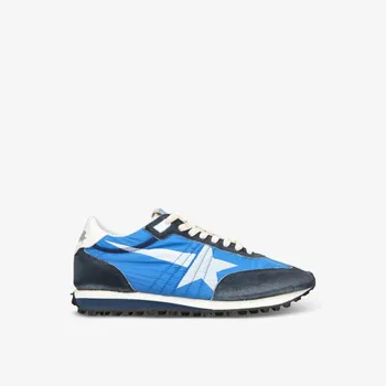 Мужские низкие кроссовки marathon runner из замши и сетки Golden Goose, синий