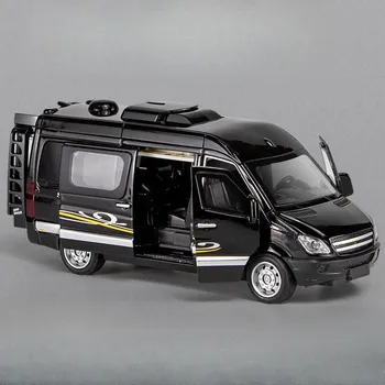 1/32 Бизнес-целевой автомобиль RV игрушечная модель автомобиля литой сплав звук свет инерционный механизм игрушки модели автомобилей коллекция подарки