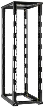 Стойка 19", 47U TLK TRD-476010-R-BK открытая, двухрамная, Ш600xВ2217xГ1000мм, с крышей, в разобранном виде, черный