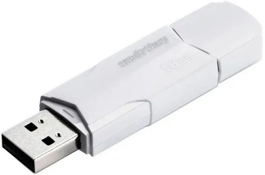 Накопитель USB 2.0 16GB SmartBuy SB16GBCLU-W Clue, белый