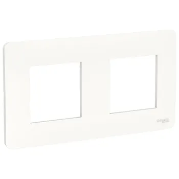 Рамка Schneider Electric NU200418 Unica Studio, белый, 2-ная