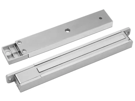 Замок ALer AL-200-24V Premium серый, электромагнитный, сила удержания 200 кг, 24 В/0,15 А, датчик Холла, геркон