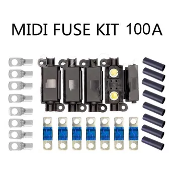 30/40/50/100A MIDI FUSE 4 ANS Держатель защитной пластины Основание автомобиля Автобус Комплект предохранителей на болтах 32 В Двойной аккумулятор на болтах 30A