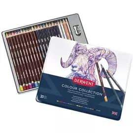 Набор для рисования Derwent "Color Collection" 24 пр (цв. карандаши, граф.карандаши) в метал кор