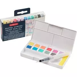 Набор акварели Derwent "Pastel Shades" 12 цв. кюветы в пластиковой упаковке