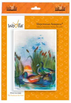 Набор для валяния Woolla картина из шерсти "Утки на озере"