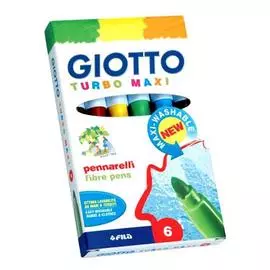 Набор фломастеров Fila "Giotto" 6 цв утолщенные