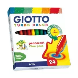 Набор фломастеров Fila "Giotto Turbo Color" 24 цв в картоне