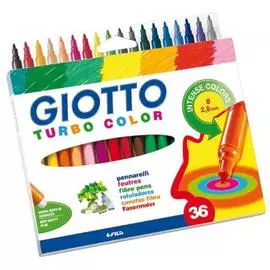 Набор фломастеров Fila "Giotto Turbo Color" 36 цв в картоне