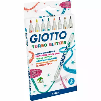 Набор фломастеров Fila "Giotto Tutbo Glitter" 8 цв