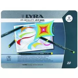 Набор фломастеров Lyra "Art Pen" 20 цв акварельные в металле