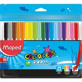 Набор фломастеров Maped "Colorpeps Ocean" 18 цв
