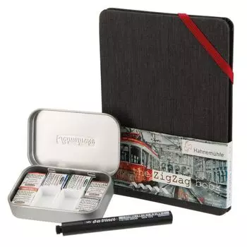 Набор акварели Schmincke "Horadam" Urban Sketching Set 6 цв*1,6 мл (блокнот+кисть)
