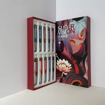 Набор акварели Super Vision "BTALES OF DEMON CAT" 10 цв*8 мл туба в картонной коробке