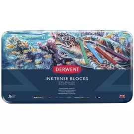 Набор чернильных блоков Derwent "Inktense" 36 цв 75*8 мм в метал кор