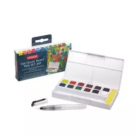 Набор чернильных красок Derwent "Inktense"#2 12 цв в кюветках, пластиковая уп.
