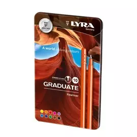 Набор цветных линеров Lyra "Graduate Fine Liner" 10 цв.